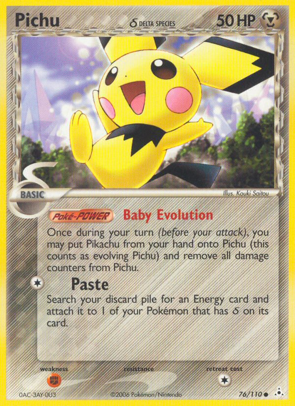 Pichu (76/110) (Delta Species) [EX: Holon Phantoms] | Exor Games Truro