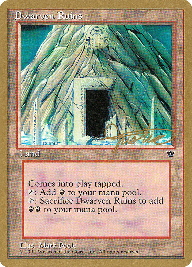 Dwarven Ruins (Mark Justice) [Pro Tour Collector Set] | Exor Games Truro