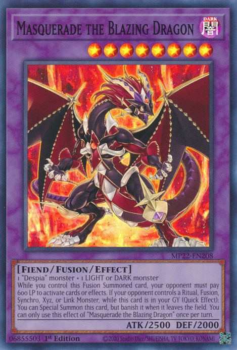 Masquerade the Blazing Dragon [MP22-EN208] Super Rare | Exor Games Truro