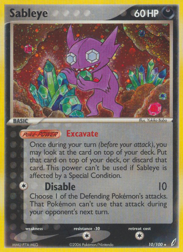 Sableye (10/100) [EX: Crystal Guardians] | Exor Games Truro