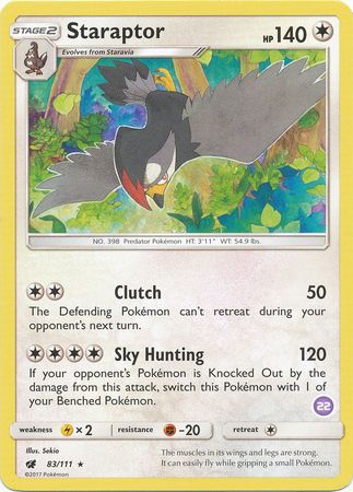 Staraptor (83/111) (Deck Exclusive #22) [Sun & Moon: Trainer Kit - Alolan Sandslash] | Exor Games Truro