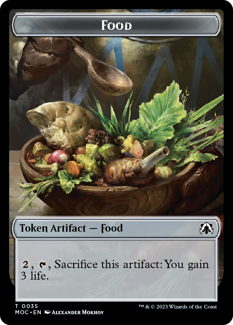 Food // Replicated Ring Double-Sided Token [March of the Machine Commander Tokens] | Exor Games Truro