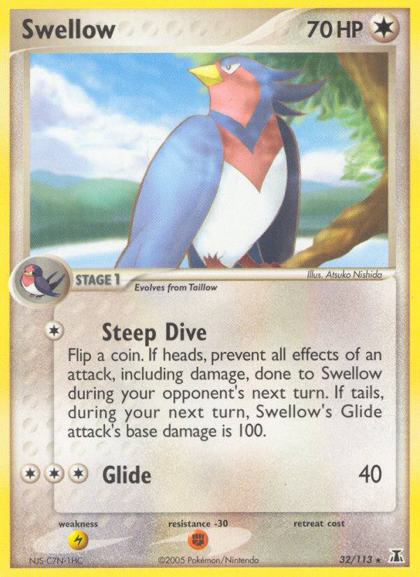 Swellow (32/113) [EX: Delta Species] | Exor Games Truro