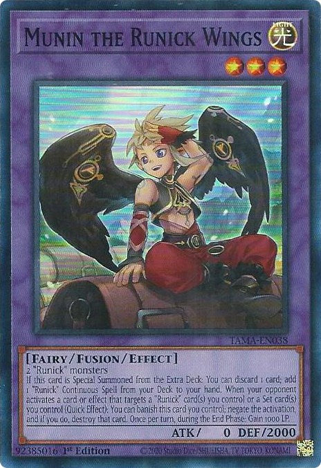 Munin the Runick Wings [TAMA-EN038] Super Rare | Exor Games Truro