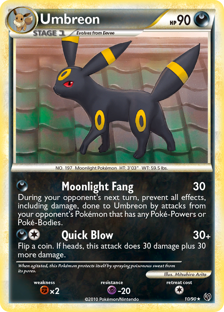 Umbreon (10/90) [HeartGold & SoulSilver: Undaunted] | Exor Games Truro