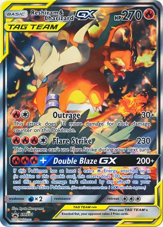 Reshiram & Charizard GX (SM201) (Jumbo Card) [Sun & Moon: Black Star Promos] | Exor Games Truro