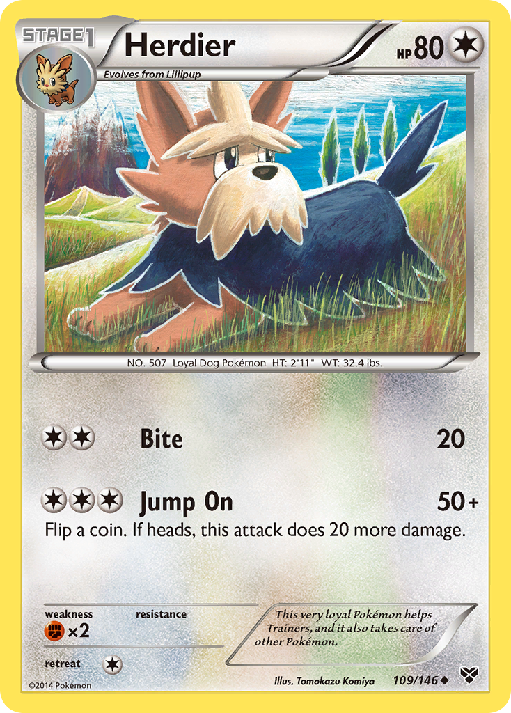 Herdier (109/146) [XY: Base Set] | Exor Games Truro