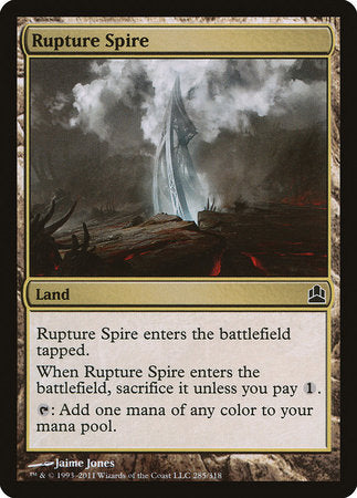 Rupture Spire [Commander 2011] | Exor Games Truro