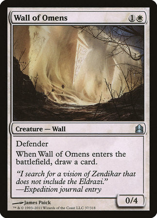 Wall of Omens [Commander 2011] | Exor Games Truro