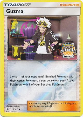 Guzma (115/147) (League Promo) [Sun & Moon: Burning Shadows] | Exor Games Truro