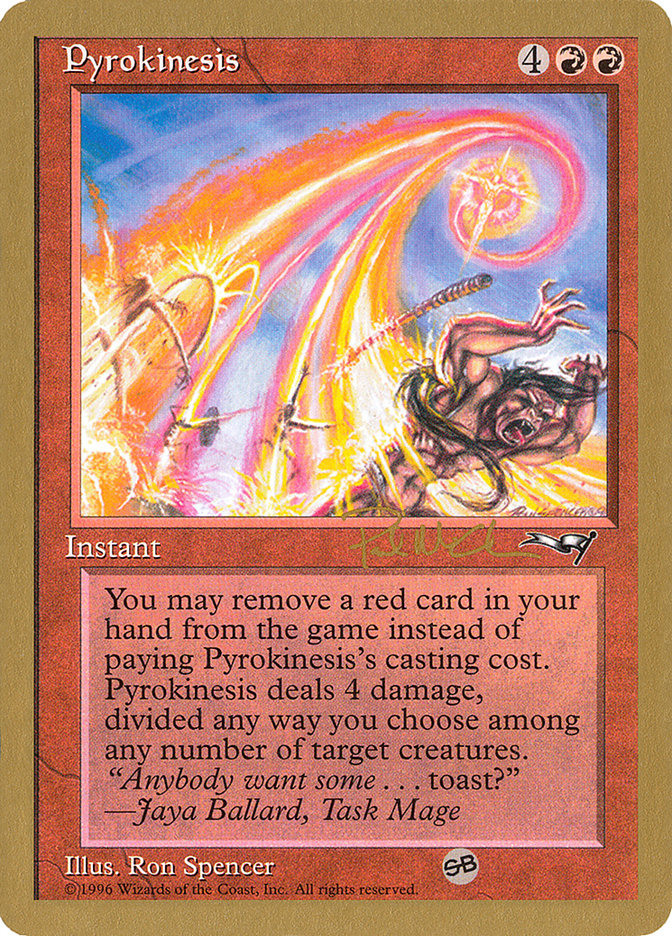 Pyrokinesis (Paul McCabe) (SB) [World Championship Decks 1997] | Exor Games Truro