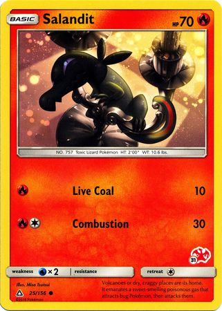 Salandit (25/156) (Charizard Stamp #31) [Battle Academy 2020] | Exor Games Truro