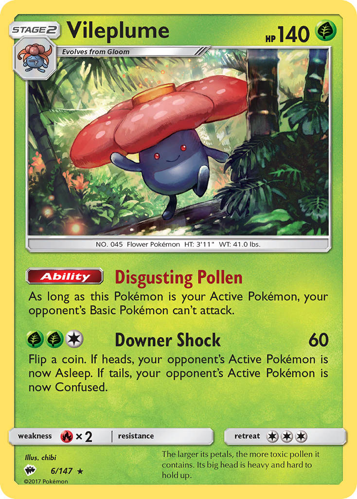 Vileplume (6/147) [Sun & Moon: Burning Shadows] | Exor Games Truro