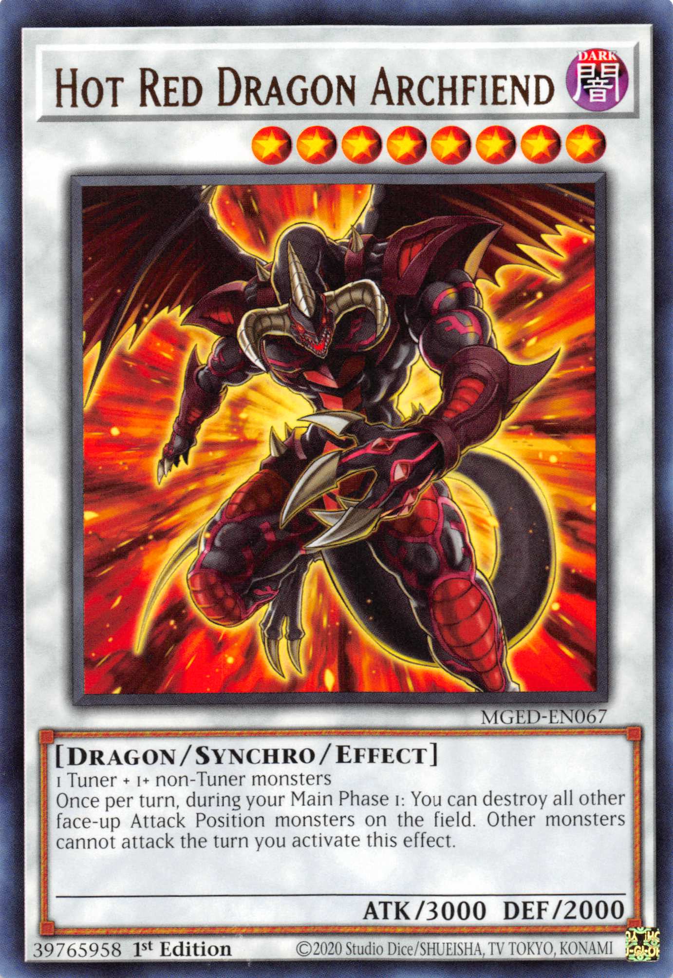 Hot Red Dragon Archfiend [MGED-EN067] Rare | Exor Games Truro