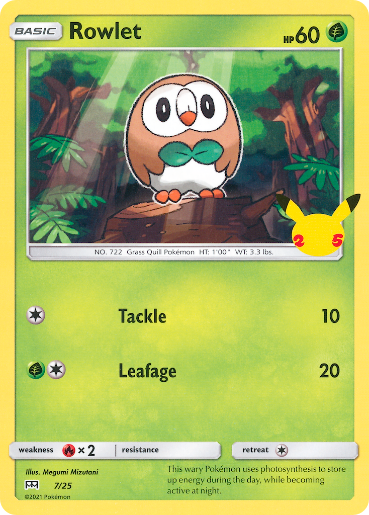 Rowlet (7/25) [McDonald's 25th Anniversary] | Exor Games Truro