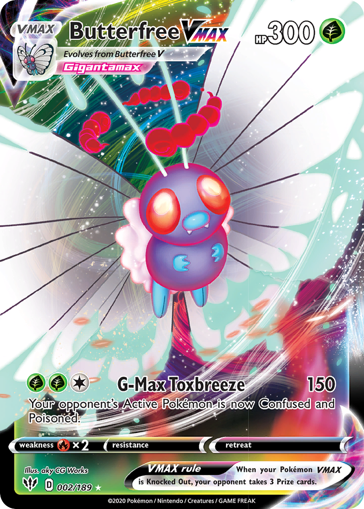 Butterfree VMAX (002/189) [Sword & Shield: Darkness Ablaze] | Exor Games Truro