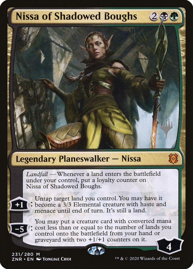 Nissa of Shadowed Boughs (Promo Pack) [Zendikar Rising Promos] | Exor Games Truro