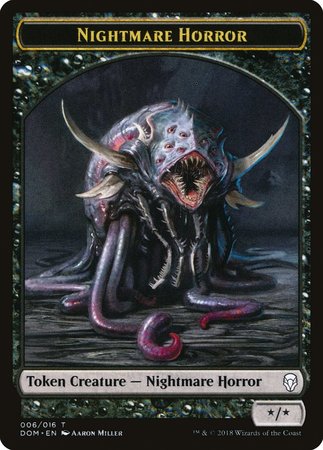 Nightmare Horror Token [Dominaria Tokens] | Exor Games Truro