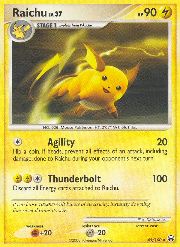 Raichu (45/100) [Diamond & Pearl: Majestic Dawn] | Exor Games Truro