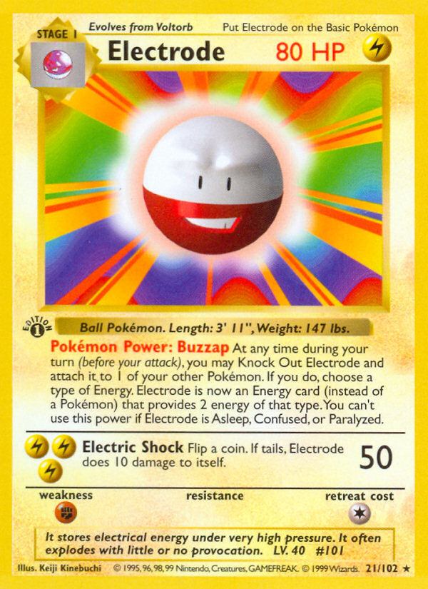 Electrode (21/102) (Shadowless) [Base Set 1st Edition] | Exor Games Truro