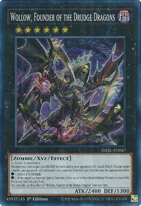 Wollow, Founder of the Drudge Dragons [DABL-EN047] Super Rare | Exor Games Truro