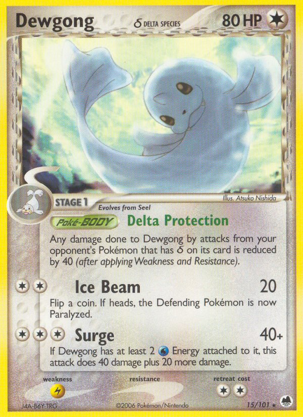 Dewgong (15/101) (Delta Species) [EX: Dragon Frontiers] | Exor Games Truro