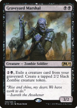 Graveyard Marshal [Core Set 2019] | Exor Games Truro