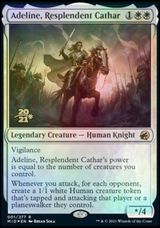 Adeline, Resplendent Cathar [Innistrad: Midnight Hunt Prerelease Promos] | Exor Games Truro