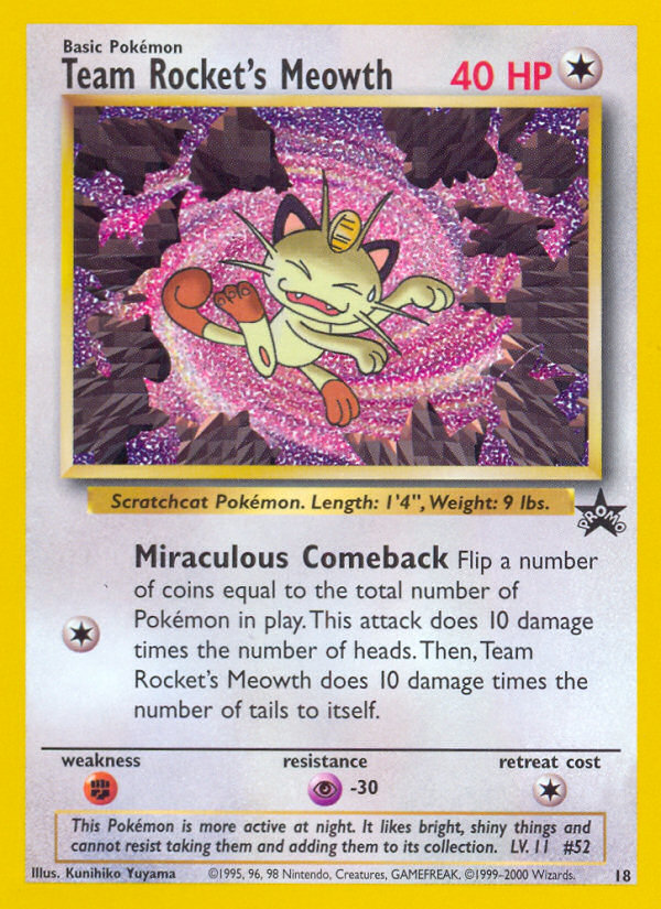 Team Rocket's Meowth (18) [Wizards of the Coast: Black Star Promos] | Exor Games Truro