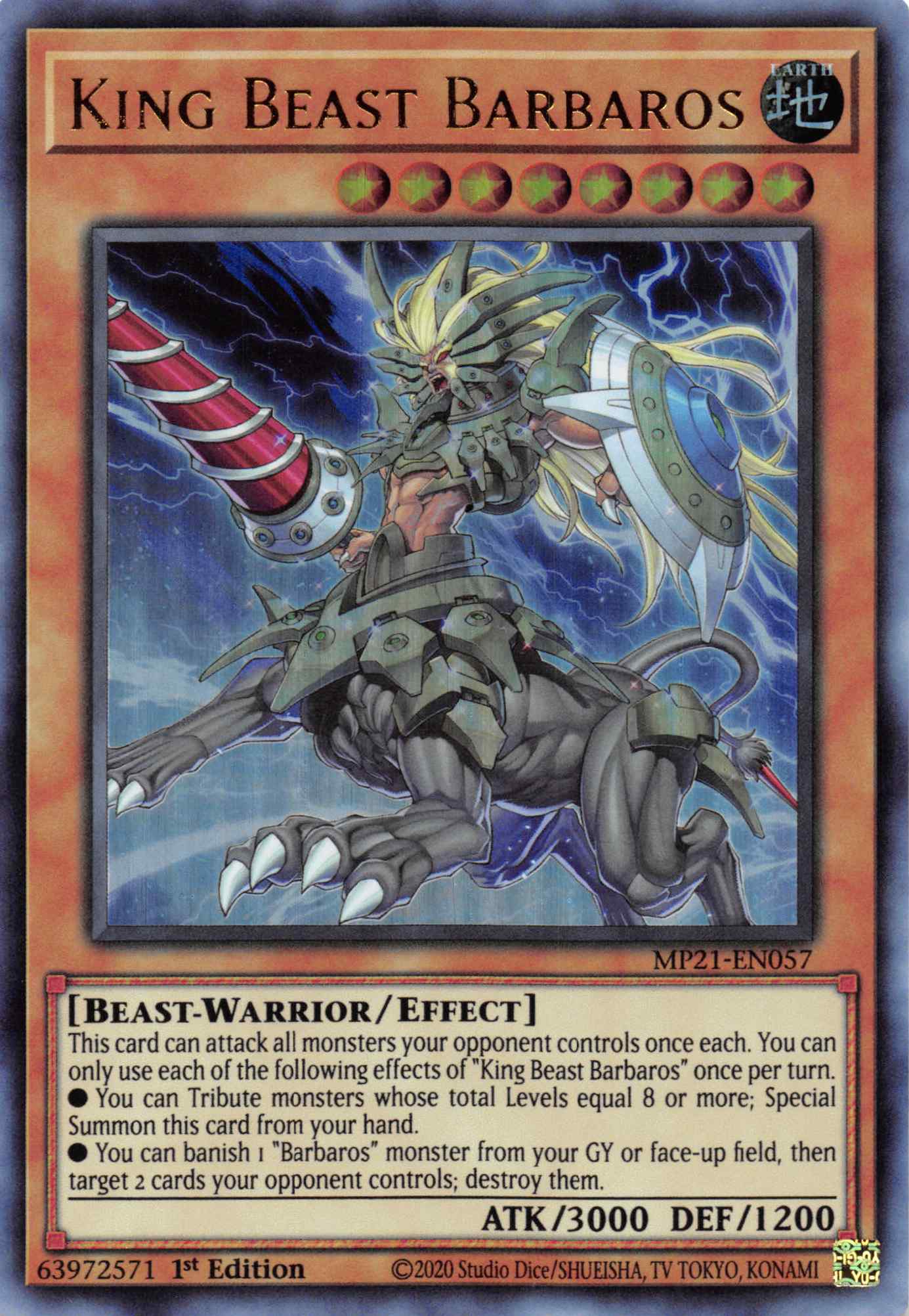 King Beast Barbaros [MP21-EN057] Ultra Rare | Exor Games Truro