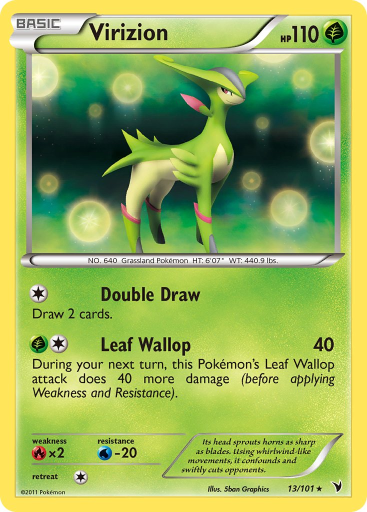 Virizion (13/101) (Cosmos Holo) (Blister Exclusive) [Black & White: Noble Victories] | Exor Games Truro
