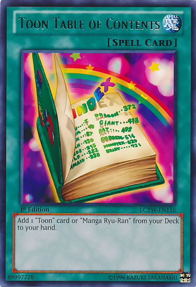 Toon Table of Contents [LCYW-EN116] Rare | Exor Games Truro