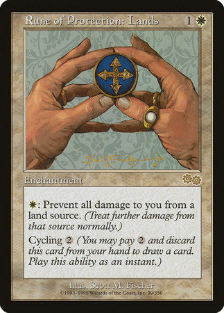 Rune of Protection: Lands [Urza's Saga] | Exor Games Truro