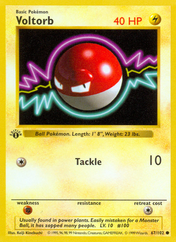 Voltorb (67/102) (Shadowless) [Base Set 1st Edition] | Exor Games Truro