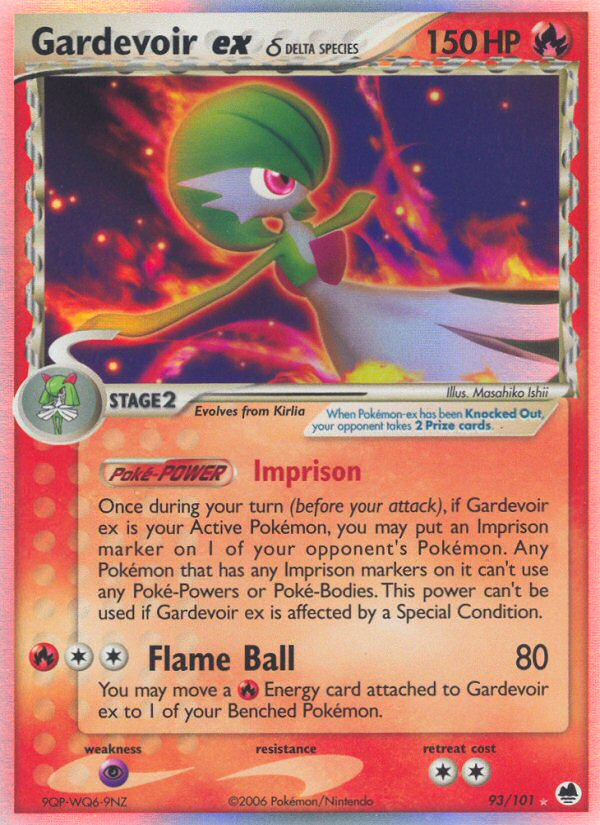 Gardevoir ex (93/101) (Delta Species) [EX: Dragon Frontiers] | Exor Games Truro