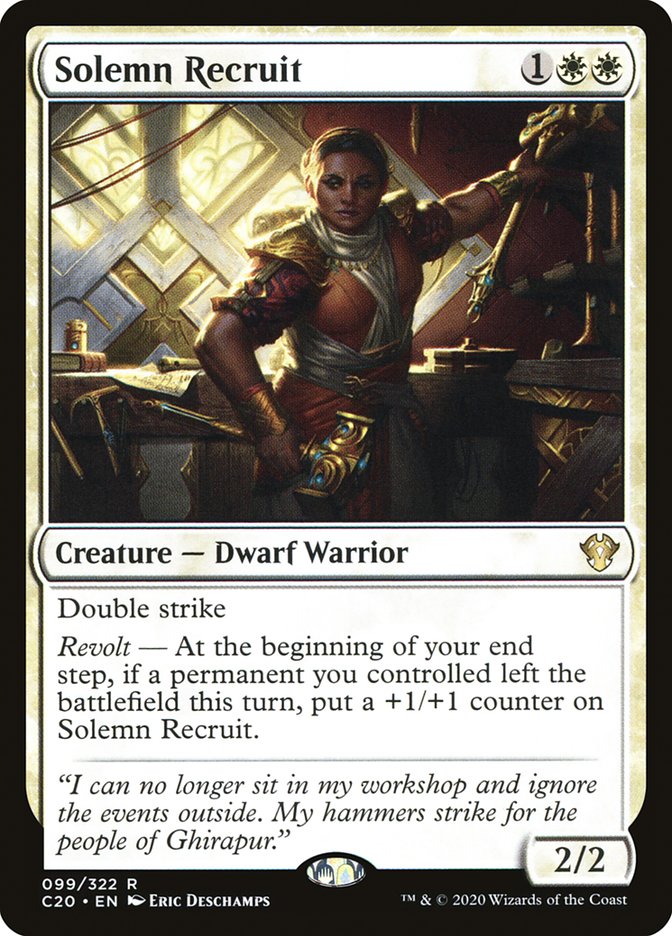 Solemn Recruit [Commander 2020] | Exor Games Truro
