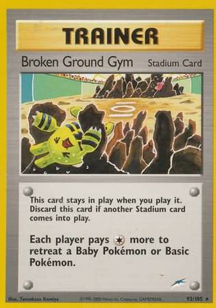 Broken Ground Gym (92/105) [Neo Destiny Unlimited] | Exor Games Truro