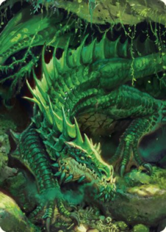 Lurking Green Dragon Art Card [Commander Legends: Battle for Baldur's Gate Art Series] | Exor Games Truro