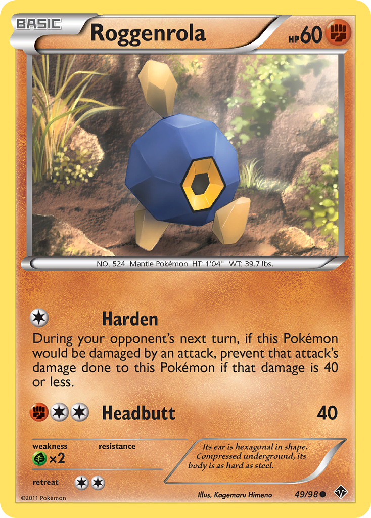 Roggenrola (49/98) [Black & White: Emerging Powers] | Exor Games Truro