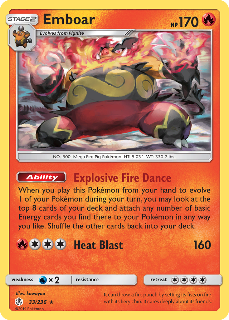 Emboar (33/236) [Sun & Moon: Cosmic Eclipse] | Exor Games Truro