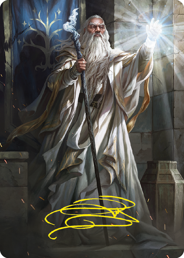 Gandalf the White Art Card (Gold-Stamped Signature) [The Lord of the Rings: Tales of Middle-earth Art Series] | Exor Games Truro
