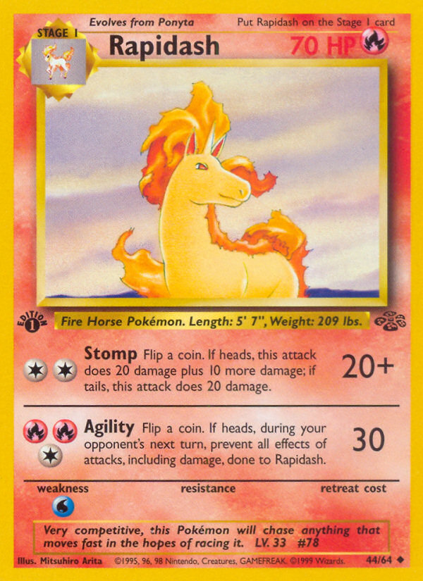 Rapidash (44/64) [Jungle 1st Edition] | Exor Games Truro