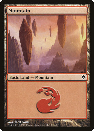 Mountain (242a) [Zendikar] | Exor Games Truro