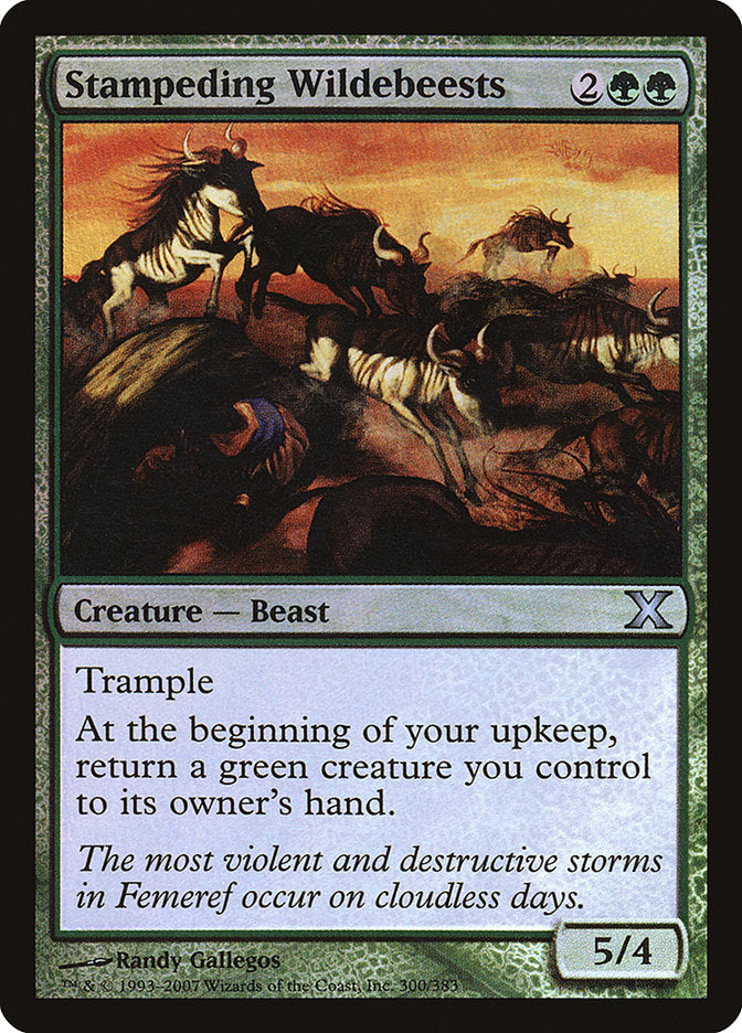 Stampeding Wildebeests (Premium Foil) [Tenth Edition] | Exor Games Truro