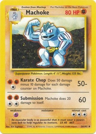 Machoke (34/102) [Base Set Unlimited] | Exor Games Truro