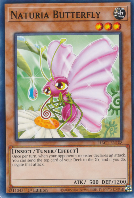 Naturia Butterfly [HAC1-EN108] Common | Exor Games Truro