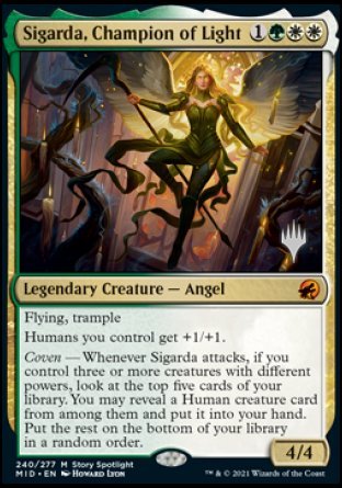 Sigarda, Champion of Light (Promo Pack) [Innistrad: Midnight Hunt Promos] | Exor Games Truro