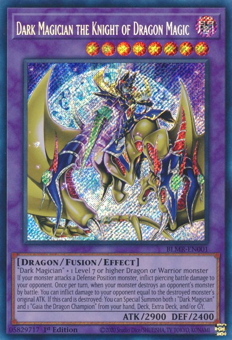 Dark Magician the Knight of Dragon Magic [BLMR-EN001] Secret Rare | Exor Games Truro