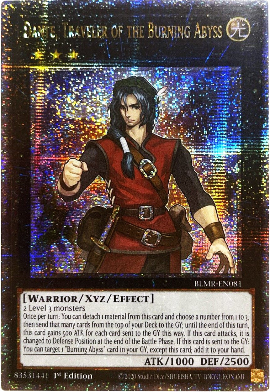 Dante, Traveler of the Burning Abyss [BLMR-EN081] Quarter Century Secret Rare | Exor Games Truro