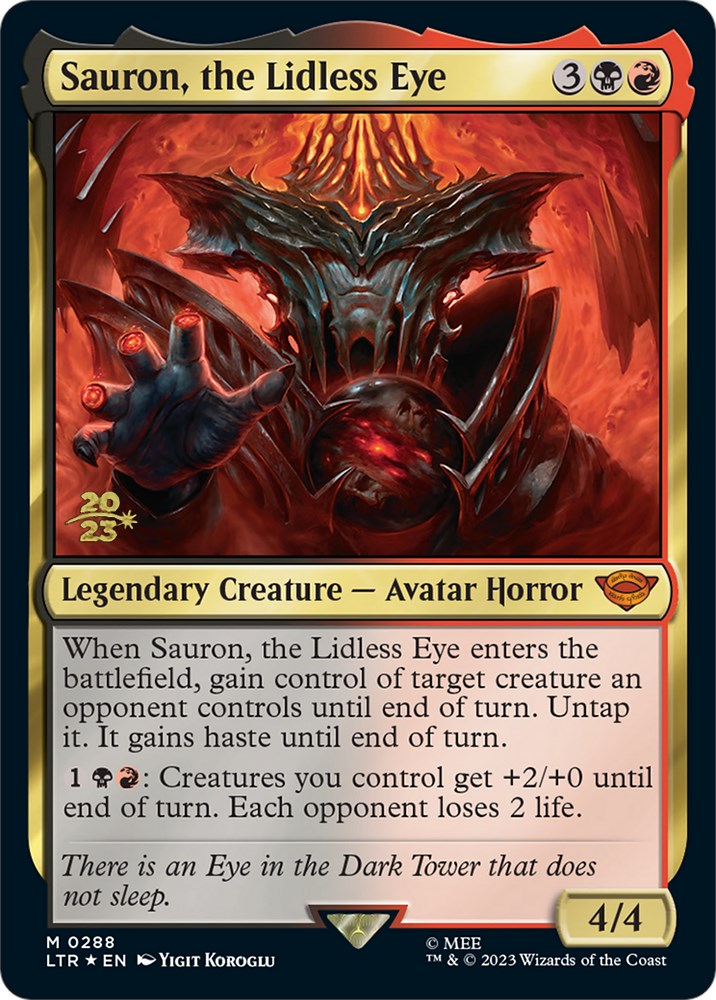 Sauron, the Lidless Eye [The Lord of the Rings: Tales of Middle-Earth Prerelease Promos] | Exor Games Truro
